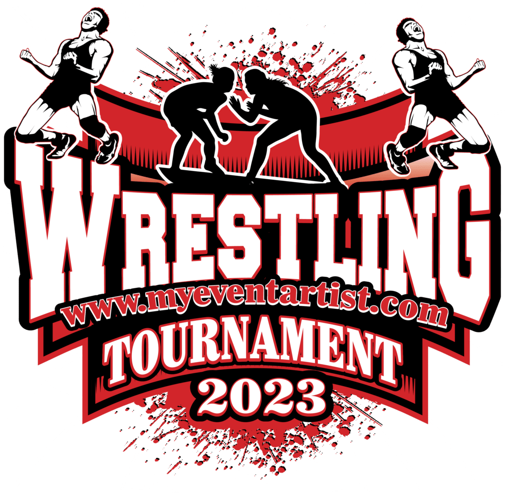 WRESTLING TOURNAMENT VECTOR LOGO DESIGN FOR PRINT My Event Artist