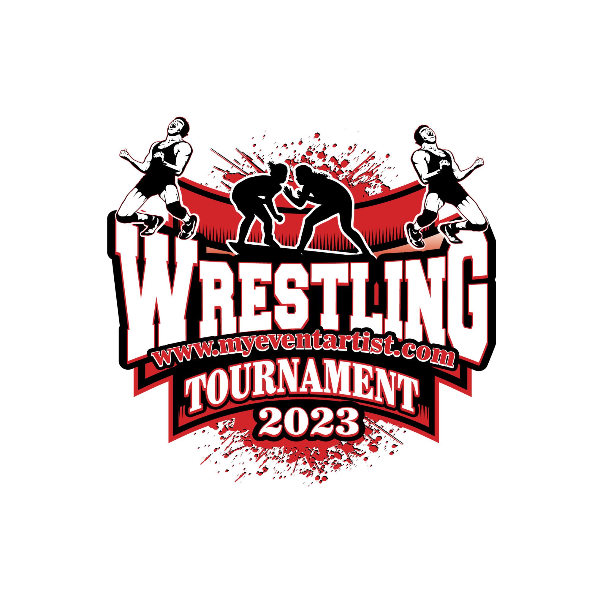 WRESTLING TOURNAMENT VECTOR LOGO DESIGN FOR PRINT My Event Artist