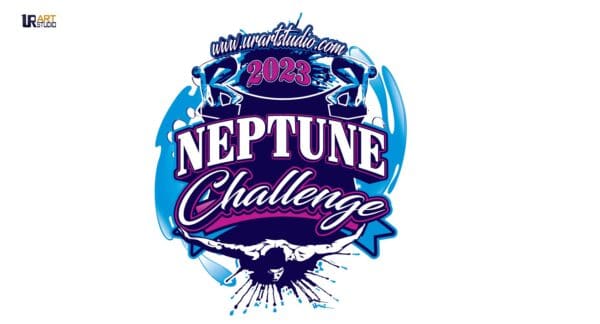 NEPTUNE CHALLENGE 2023 SWIMMING VECTOR LOGO DESIGN FOR PRINT