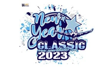 NEW YEAR CLASSIC VECTOR LOGO DESIGN FOR PRINT