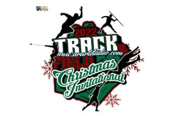 TRACK AND FIELD 2022 CHRISTMAS INVITATIONAL VECTOR LOGO DESIGN FOR PRINT