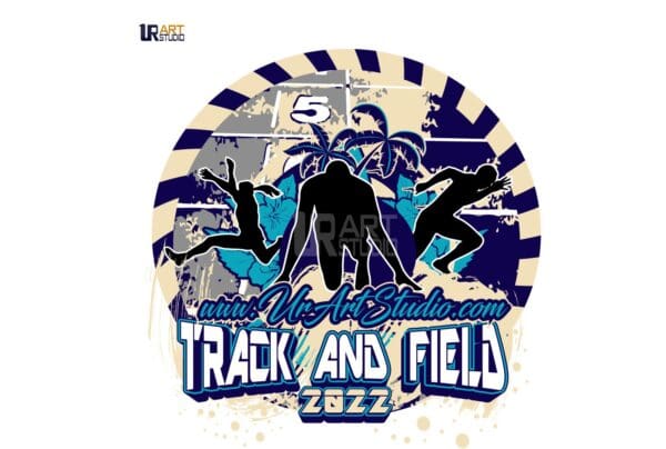 TRACK AND FIELD LOGO DESIGN FOR PRINT PALM TREES 2022