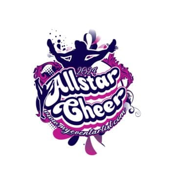 Allstar Cheer vector logo design for print