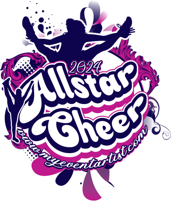Allstar Cheer vector logo design for print 1