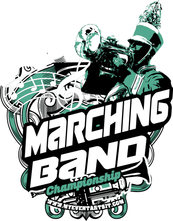 MARCHING BAND CHAMPIONSHIP VECTOR LOGO DESIGN FOR PRINT