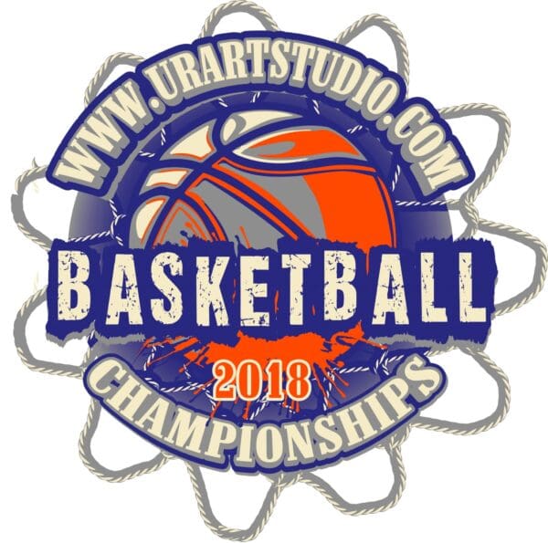 BASKETBALL CHAMPIONSHIP VECTOR LOGO DESIGN FOR PRINT