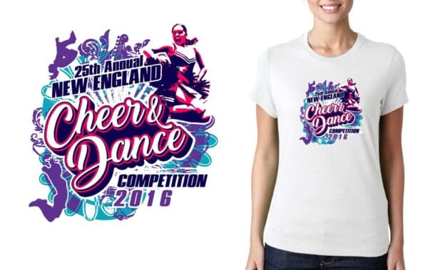 CHEER & DANCE COMPETITION VECTOR LOGO DESIGN FOR PRINT