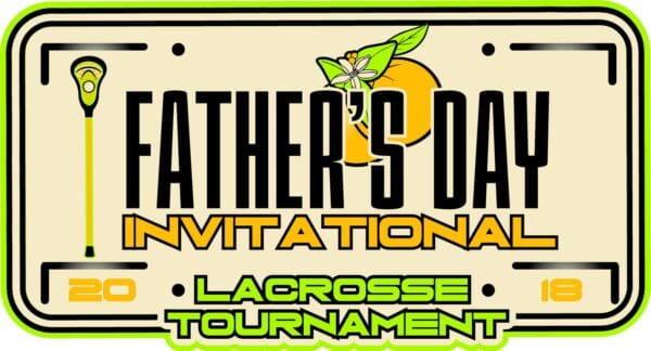 FATHERS DAY LACROSSE TOURNAMENT VECTOR LOGO DESIGN FOR PRINT