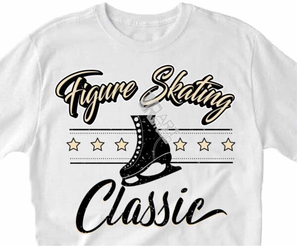 FIGURE SKATING CLASSIC VECTOR LOGO DESIGN FOR PRINT