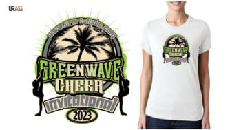 GREENWAVE CHEER VECTOR LOGO DESIGN FOR PRINT