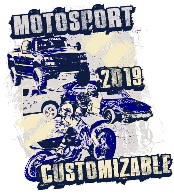 MOTOSPORT VECTOR LOGO DESIGN FOR PRINT