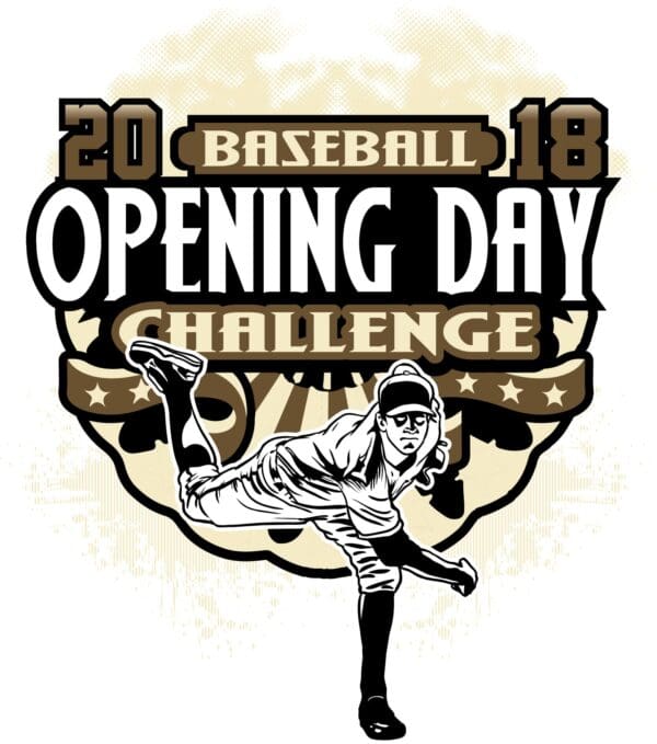 BASEBALL OPENING CHALLENGE VECTOR LOGO DESIGN FOR PRINT