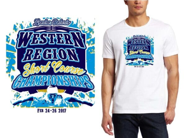 WESTERN REGION SWIM CHAMPIONSHIP VECTOR LOGO DESIGN FOR PRINT