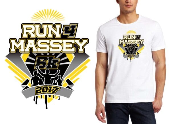 RUN MASSEY TRACK AND FIELD VECTOR LOGO DESIGN FOR PRINT