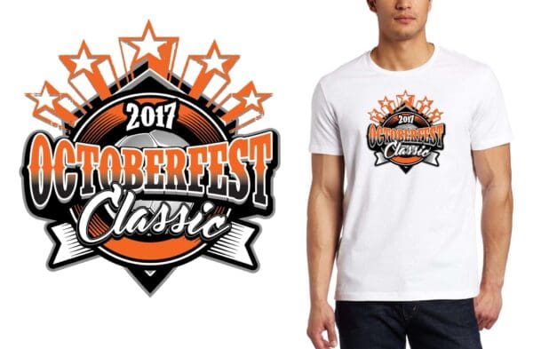 OCTOBERFEST CLASSIC SOCCER VECTOR LOGO DESIGN FOR PRINT