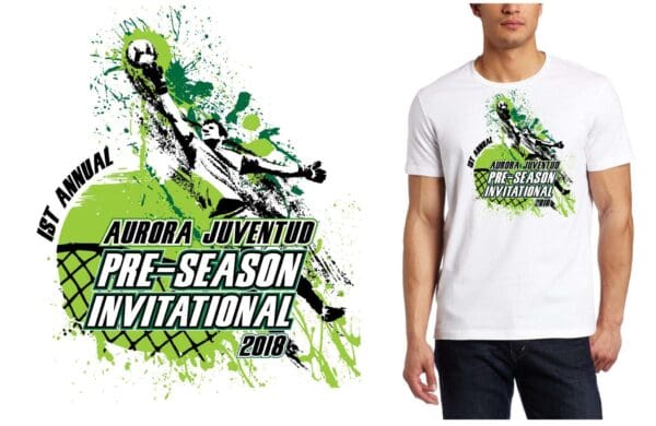 ANNUAL AURORA JUVENTUD VOLLEYBALL VECTOR LOGO DESIGN FOR PRINT