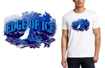 EDGE OF ICE LACROSSE VECTOR LOGO DESIGN FOR PRINT