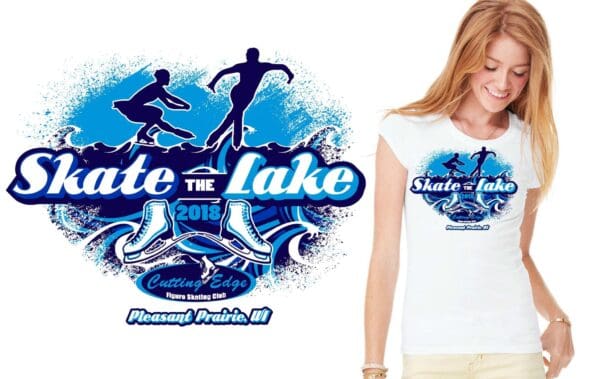 SKATE THE LAKE VECTOR LOGO DESIGN FOR PRINT