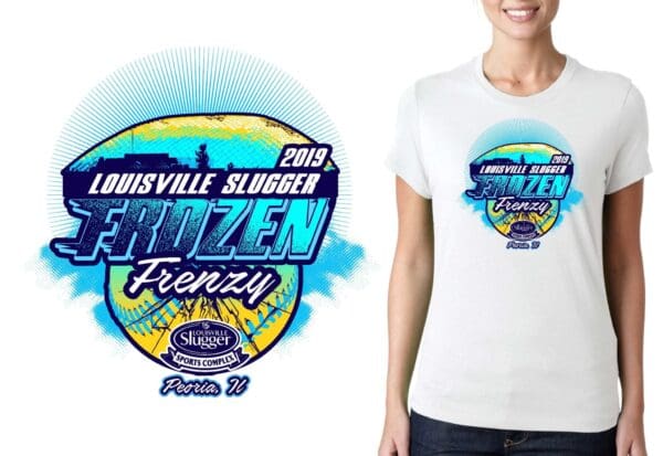 FROZEN FRENZY SOFTBALL VECTOR LOGO DESIGN FOR PRINT