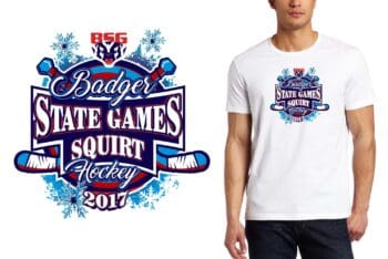 STATE GAME SQUIRT HOCKEY VECTOR LOGO DESIGN FOR PRINT