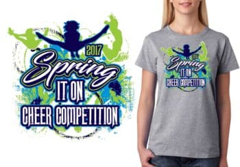 SPRING IT ON CHEER CHAMPIONSHIP VECTOR LOGO DESIGN FOR PRINT