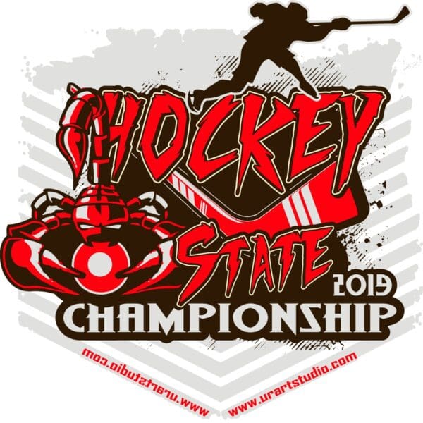 HOCKEY STATE CHAMPIONSHIP VECTOR LOGO DESIGN FOR PRINT