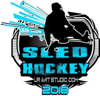 SLED HOCKEY VECTOR LOGO DESIGN FOR PRINT