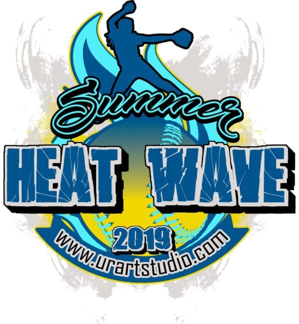 SUMMER HEAT WAVE VECTOR LOGO DESIGN FOR PRINT