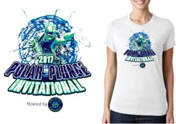 POLAR PLUNGE SWIM INVITATIONAL VECTOR LOGO DESIGN FOR PRINT