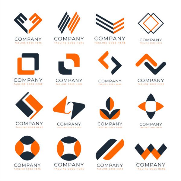 ABSTRACT TWO COLOR LOGO DESIGN CONCEPT