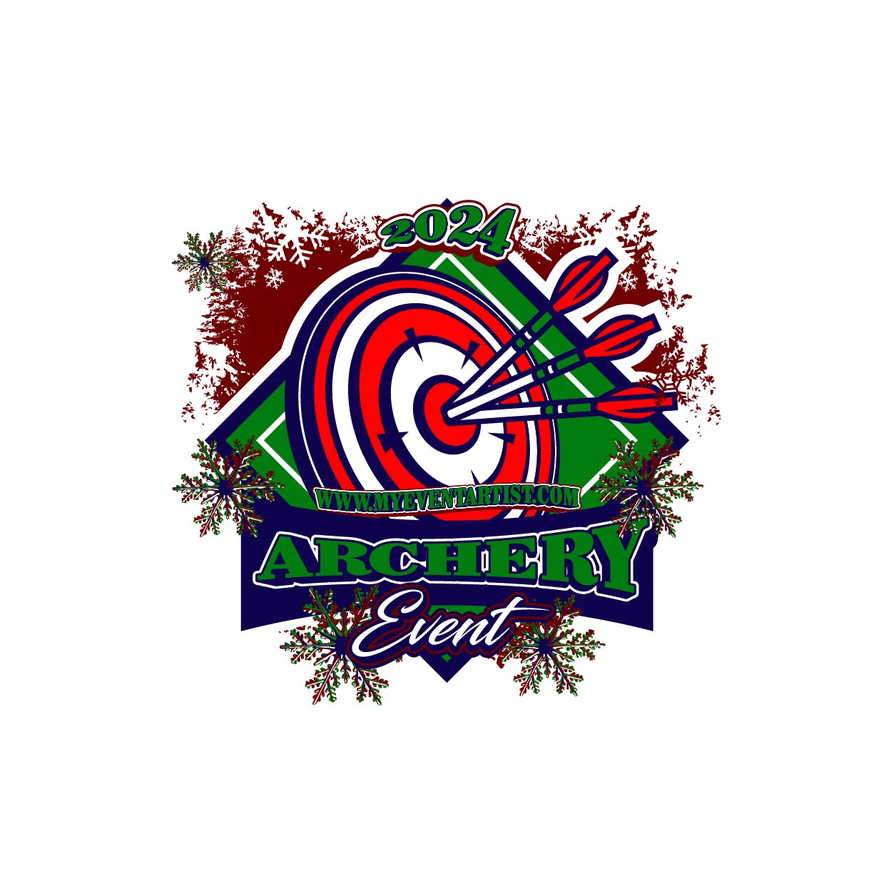 ARCHERY CHRISTMAS EVENT PRINT READY DESIGN My Event Artist