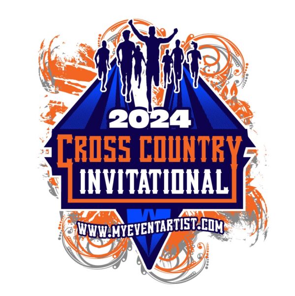 CROSS COUNTRY EVENT CROSS COUNTRY INVITATIONAL LOGO DESIGN FOR PRINT