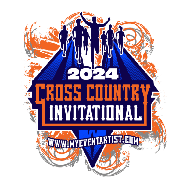 CROSS COUNTRY EVENT CROSS COUNTRY INVITATIONAL LOGO DESIGN FOR PRINT