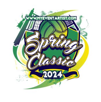 VOLLEYBALL EVENT SPRING CLASSIC LOGO DESIGN FOR PRINT