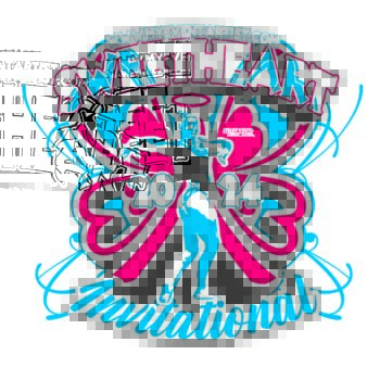 gymnastic event sweetheart invitational logo design for print-01