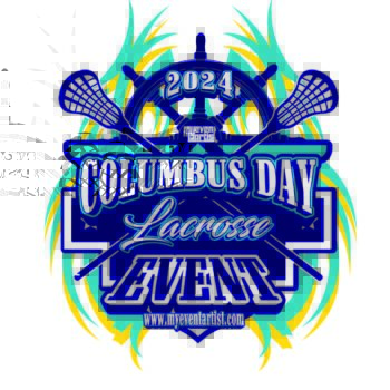 lacrosse event columbus day logo design for print-01