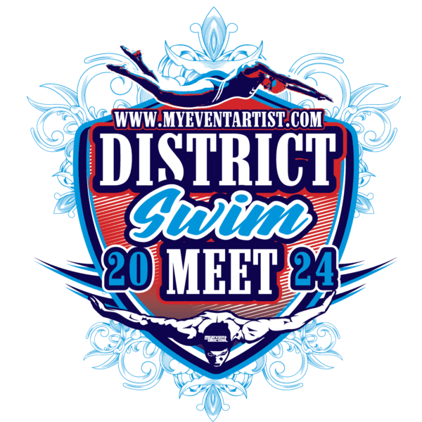 swim event district swim meet logo design for print-01