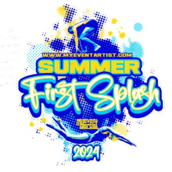 swimming event first splash logo design for print-01