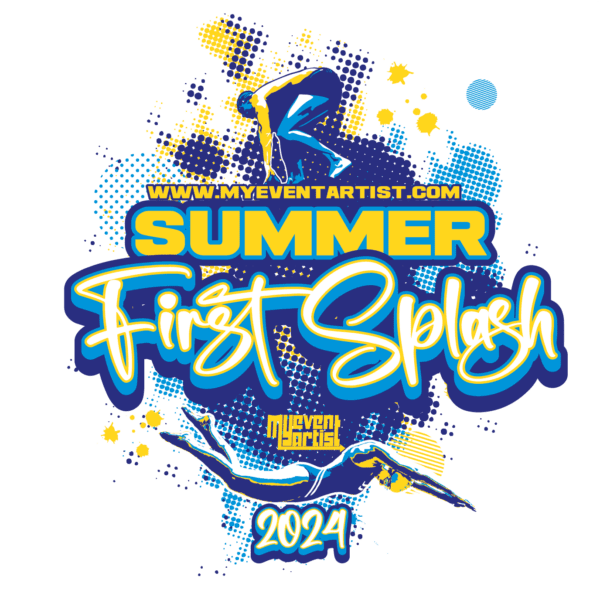 swimming event first splash logo design for print-01