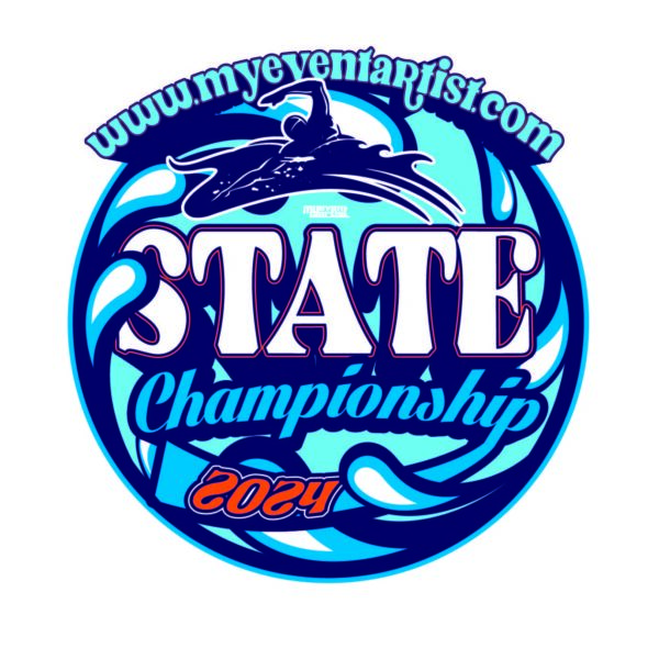 swimming state championship event logo design for print-01