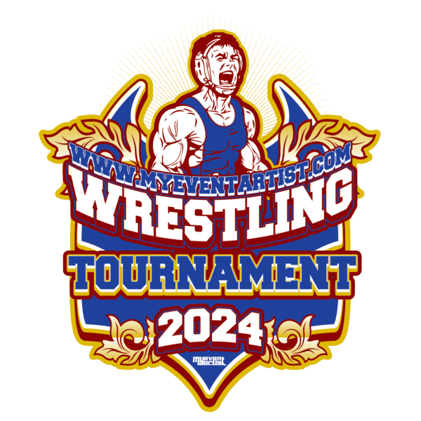 wrestling tournament logo design for print-01