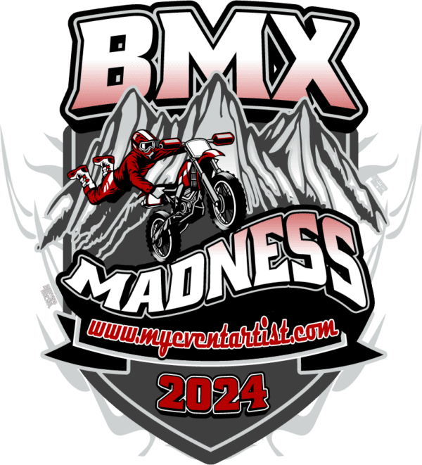 BMX MADNESS EVENT PRINT READY VECTOR LOGO DESIGN 3