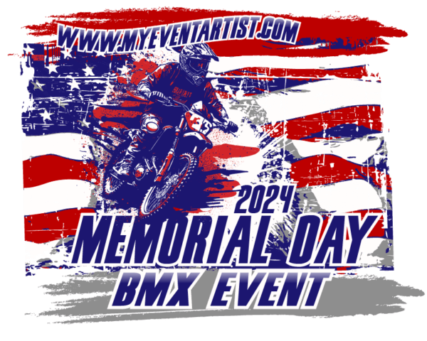 BMX MEMORIAL DAY EVENT PRINT READY VECTOR LOGO DESIGN 3