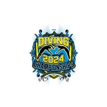 DIVING YELLOW BLUE CHAMPIONSHIP EVENT PRINT READY VECTOR DESIGN