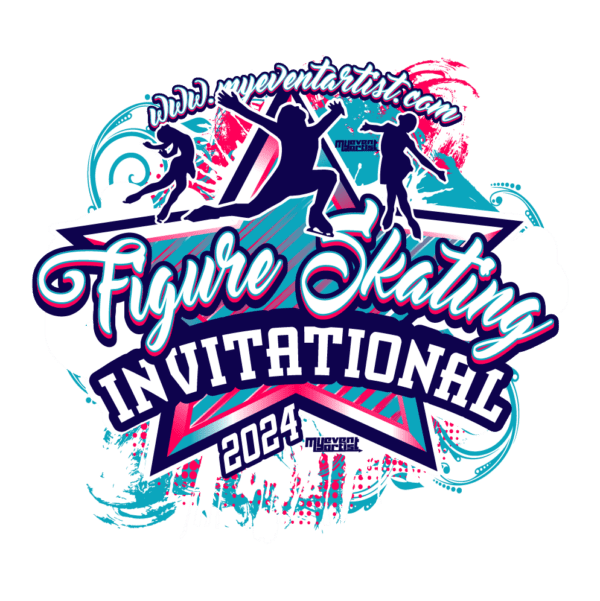 FIGURE SKATING EVENT FIGURE SKATING INVITATIONAL PRINT READY VECTOR DESIGN-01