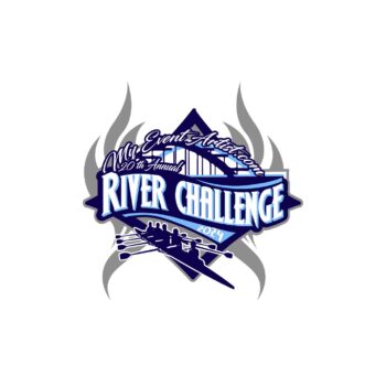 ROWING RIVER CHALLENGE EVENT PRINT READY VECTOR LOGO DESIGN