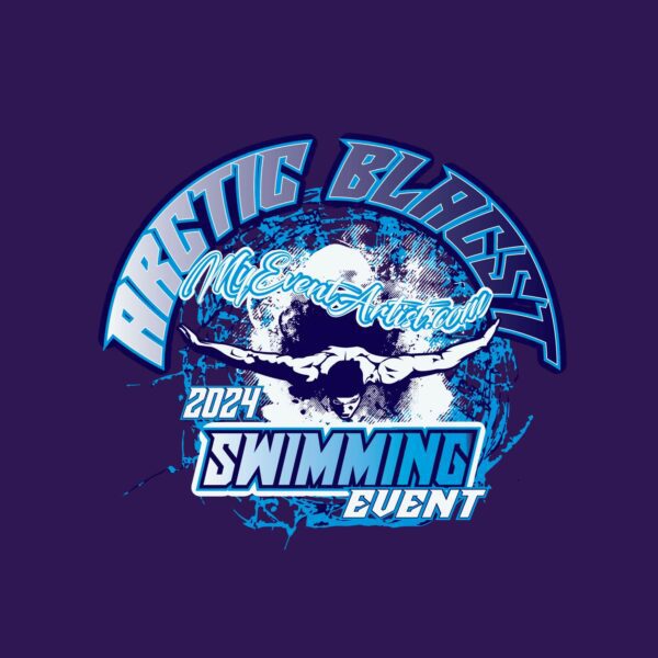 ADJUSTABLE SWIMMING VECTOR LOGO DESIGN, ARCTIC BLAST EVENT