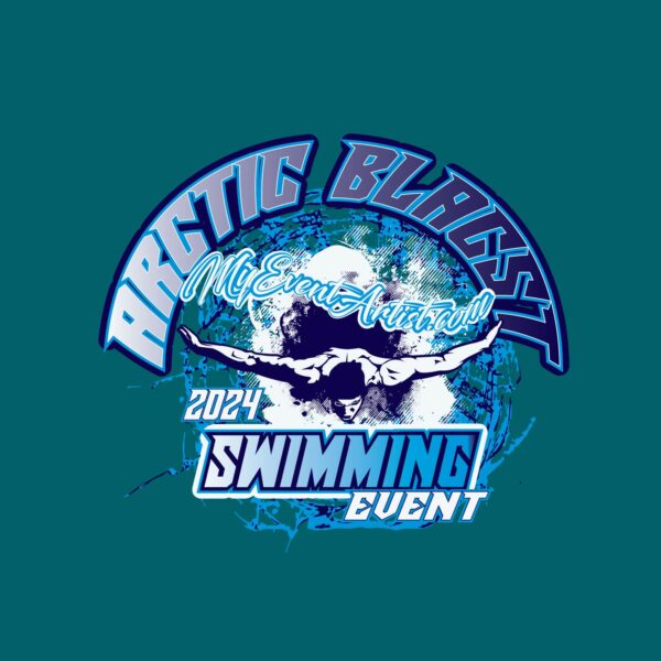 ADJUSTABLE SWIMMING VECTOR LOGO DESIGN, ARCTIC BLAST EVENT