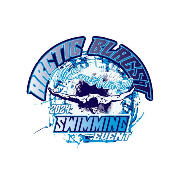 ADJUSTABLE SWIMMING VECTOR LOGO DESIGN, ARCTIC BLAST EVENT