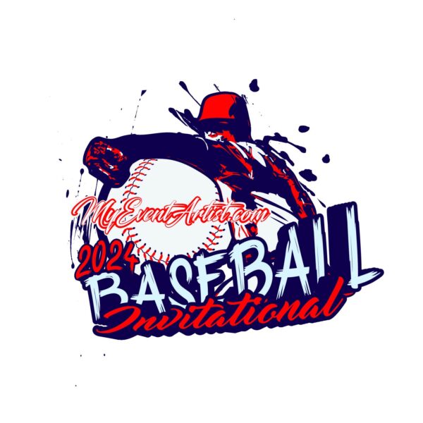 BASEBALL INVITATIONAL VECTOR LOGO DESIGN FOR PRINT 5